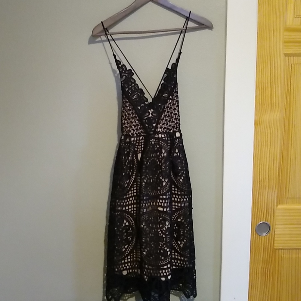 Black strappy dress